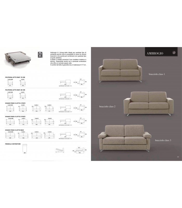 Divano letto - Ambrogio Class MINI